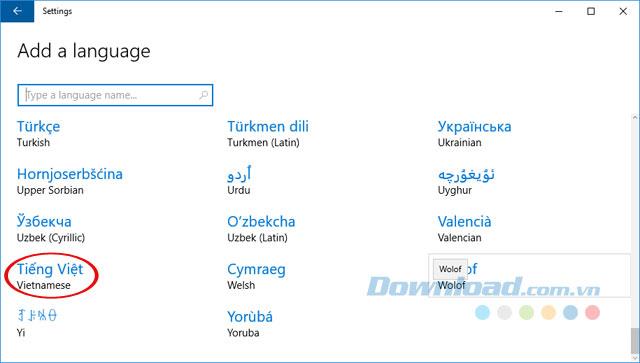 How to change the Vietnamese language for Windows 10