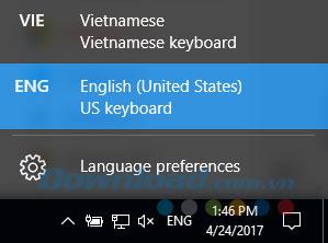 How to change the Vietnamese language for Windows 10