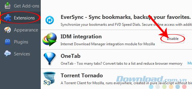 Comment activer et désactiver IDM sur Chrome, Firefox, Internet Explorer