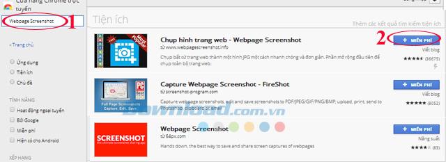 So erfassen Sie die gesamte Webseite im Cốc Cốc-Browser
