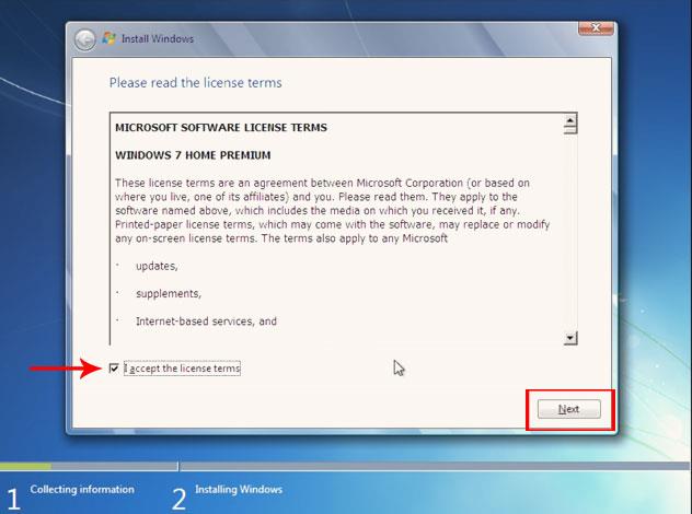 Instructions to format drive C and repartition hard drive when installing Windows