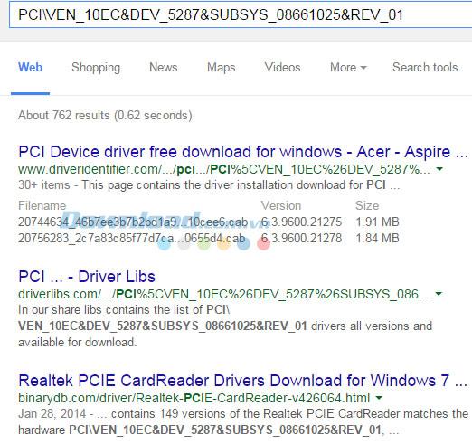 How to find and download the missing driver for the computer