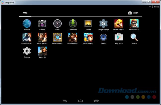 How to install and use the LeapDroid emulator