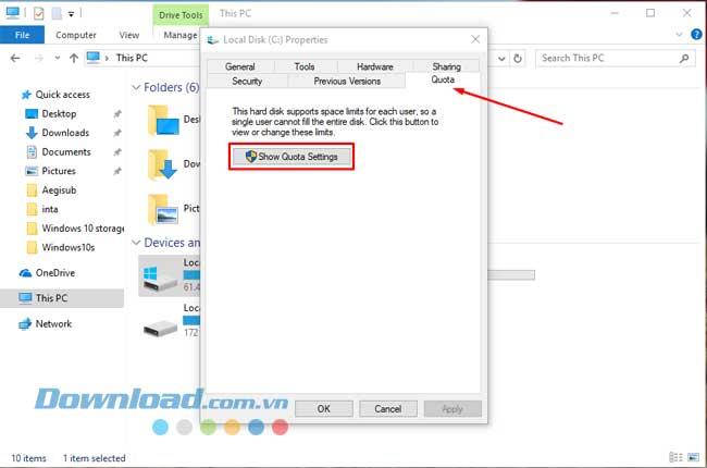 Les instructions pour activer la notification des partitions principales sont sur le point de se remplir sous Windows 10