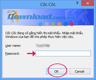 Instructions pour gérer les mots de passe enregistrés sur Coc Coc