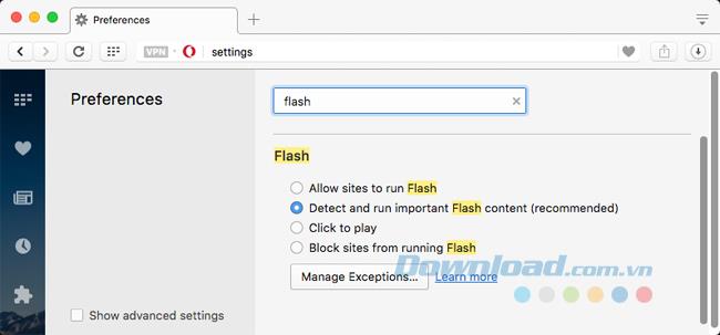 Activate Adobe Flash Player on any browser