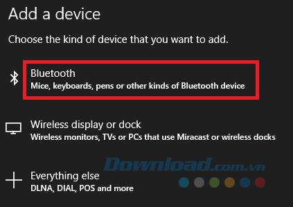 Instructions pour configurer Bluetooth sur Windows 10