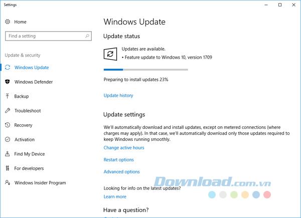 Инструкции по загрузке и установке обновления Windows 10 Fall Creators