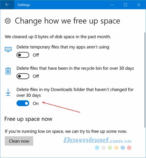Planen Sie das automatische Löschen von Dateien im Download-Bereich unter Windows 10