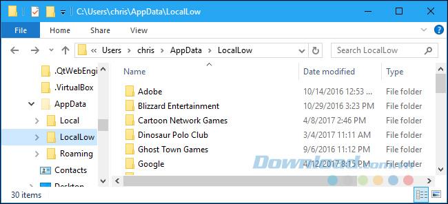 Quest-ce que le dossier AppData sous Windows?