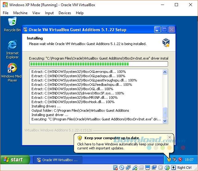 how to uninstall virtualbox guest additions windows xp