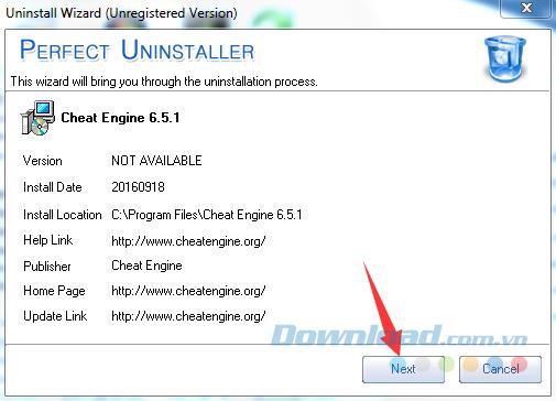 Instructions for uninstalling Cheat Engine