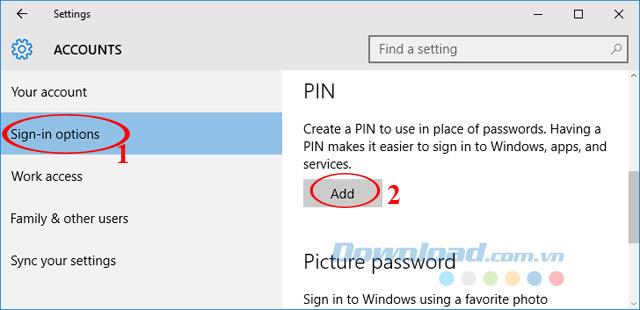 Connectez-vous à Windows 10 plus rapidement avec une configuration par code PIN