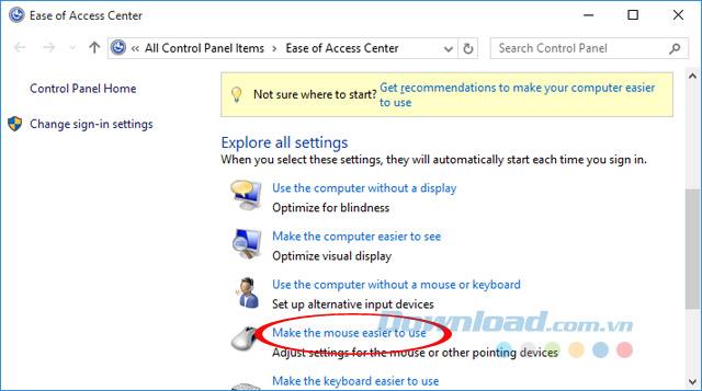 How to enable the Mouse Keys feature on Windows 10