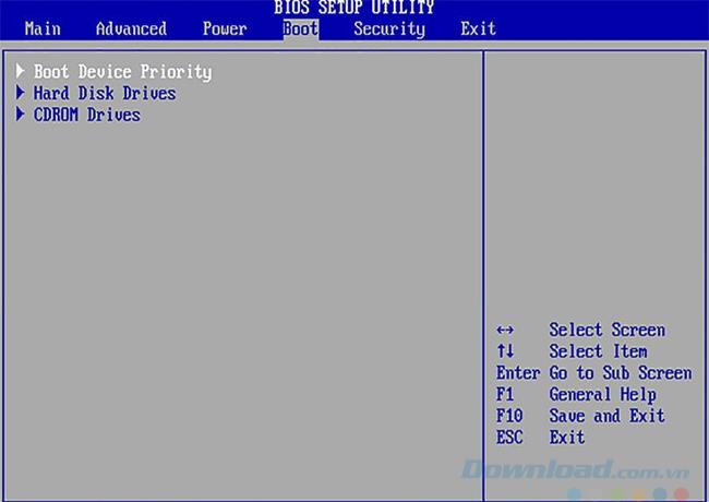 Summary of shortcut keys to access the Boot Option (Boot menu) and the computers BIOS
