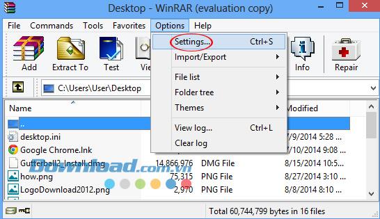 Activer le mode de priorité de profil bas dans WinRAR