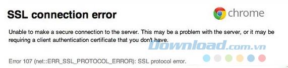 How to fix error 107 on Chrome browser