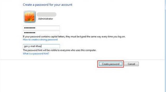 Instructions pour définir un mot de passe, modifier le mot de passe dun ordinateur Windows 7