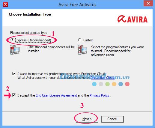 Instructions for installing and using Avira Free AntiVirus 2017