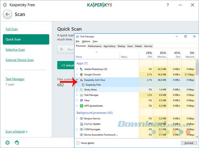 دستورالعمل نصب و تجربه Kaspersky Free