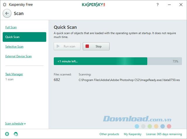 Instructions dinstallation et dutilisation de Kaspersky Free