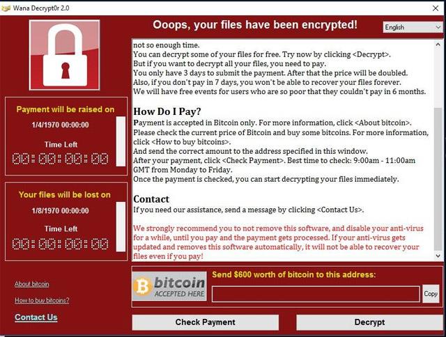 How to prevent malicious code from blackmail WannaCry