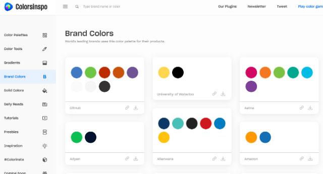網站最佳配色方案，組合和調色板