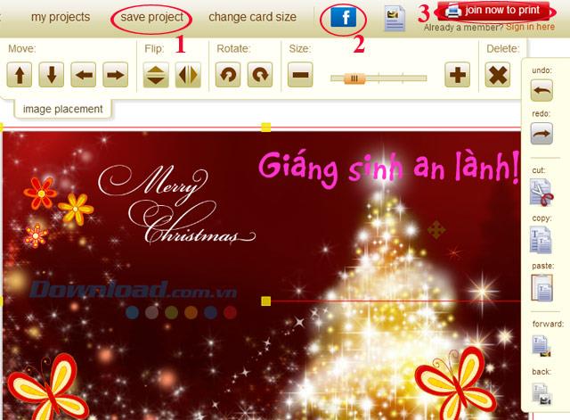 Instructions pour créer des cartes de Noël en ligne