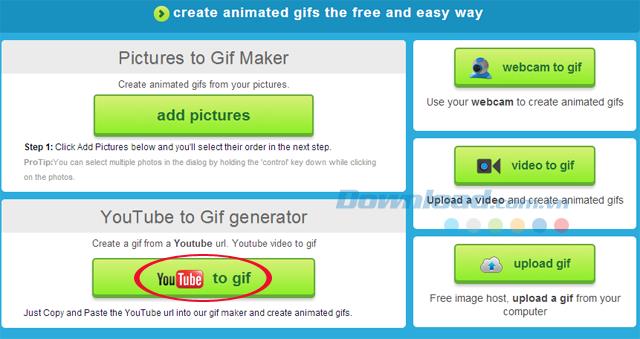 YouTubeビデオからオンラインでGIF画像を作成する方法
