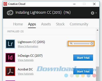 Arahan untuk memuat turun dan memasang aplikasi Adobe Creative Cloud