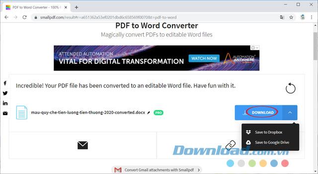 How to convert a PDF file to Word with SmallPDF is very simple