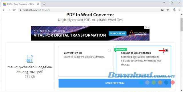 How to convert a PDF file to Word with SmallPDF is very simple