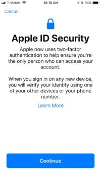 अपने Apple खाते को दो-परत सुरक्षा के साथ सुरक्षित रखने के निर्देश