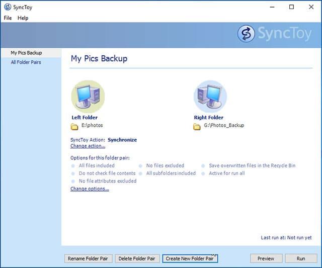 Como sincronizar dados no Windows 10 usando o SyncToy