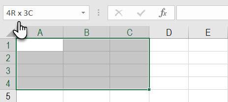 Instructions for using Name Box in Excel