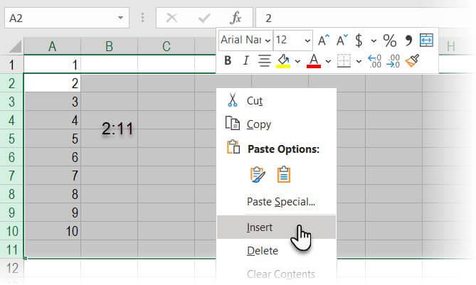 Instruções para usar a caixa de nome no Excel