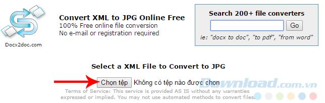 Como converter de XML para JPG, JPEG online