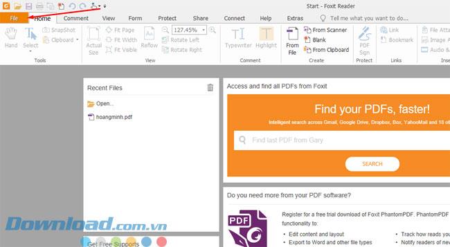 Instructions for inserting audio into PDF files with Foxit Reader