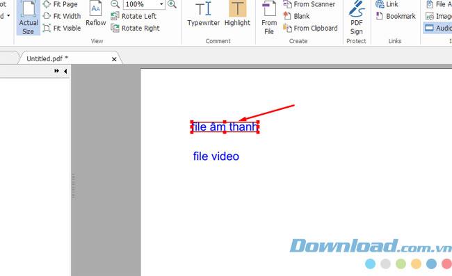 Instructions for inserting audio into PDF files with Foxit Reader