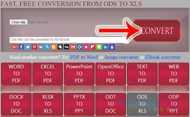 Как конвертировать ODS в формат XLS