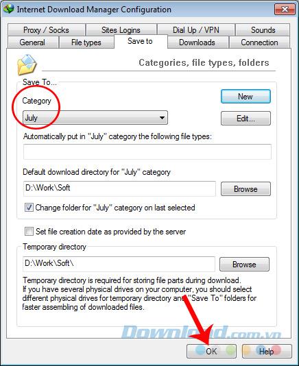 Change the location to save downloaded data of Internet Download Manager