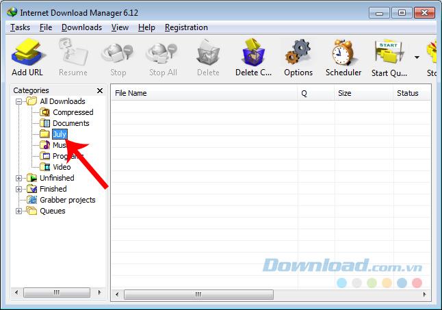 Ubah lokasi untuk menyimpan data yang diunduh dari Internet Download Manager