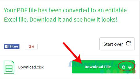 Convert PDF files into Excel online