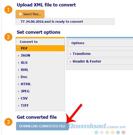 XML dosyalarını çevrimiçi olarak PDFye dönüştürme