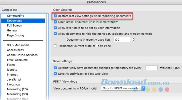 Instructions on how to bookmark PDF documents in Adobe Reader