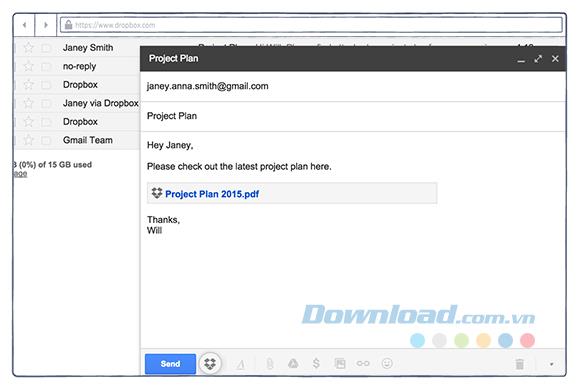 Instructions dutilisation de Dropbox pour Gmail
