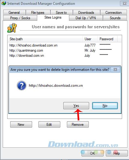 Utilisez IDM pour télécharger des données sur la page de demande de compte