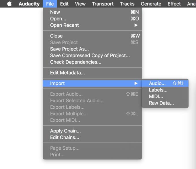 Instructions for editing audio with Audacity for beginners