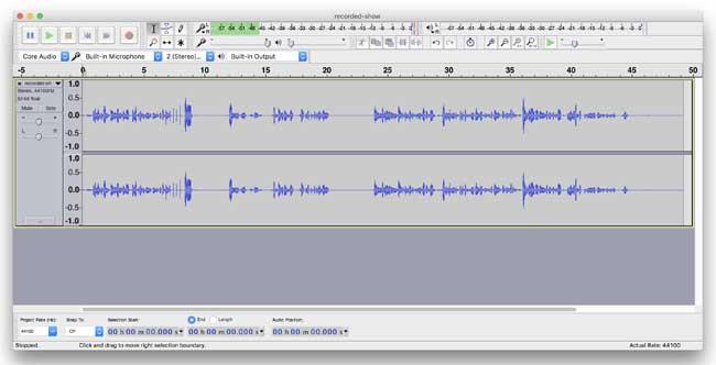 Instructions for editing audio with Audacity for beginners