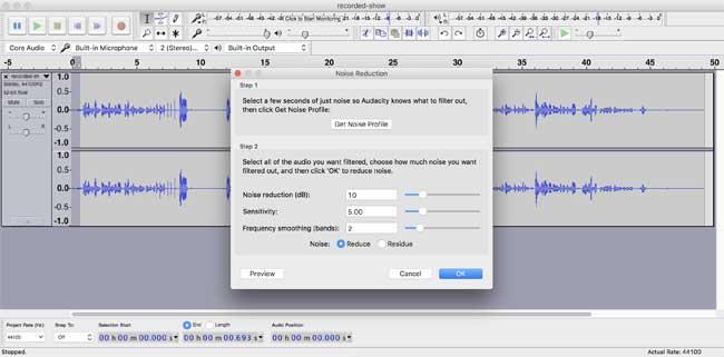 Instructions for editing audio with Audacity for beginners